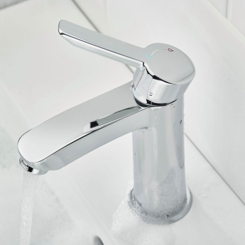 Bristan Apelo Eco Start Basin Mixer Tap with Clicker Waste - Chrome | Product Image