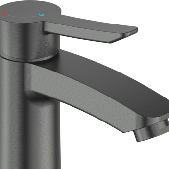Bristan Apelo Eco Start Basin Mixer Tap with Clicker Waste - Gun Metal | Product Image