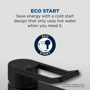 Bristan Apelo Eco Start Basin Mixer Tap with Clicker Waste - Gun Metal | Product Image