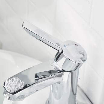 Bristan Apelo Eco Start Small Basin Mixer Tap with Clicker Waste - Chrome | Product Image