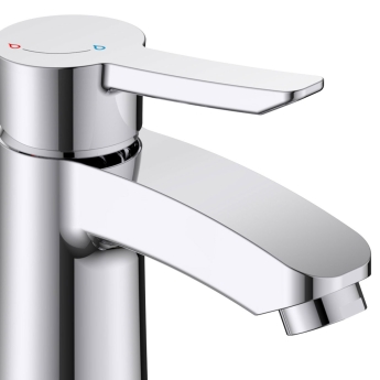 Bristan Apelo Eco Start Small Basin Mixer Tap with Clicker Waste - Chrome | Product Image