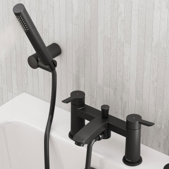 Bristan Apelo Bath Shower Mixer Tap Pillar Mounted - Black | Product Image