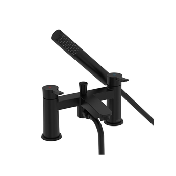 Bristan Apelo Bath Shower Mixer Tap Pillar Mounted - Black | Product Image