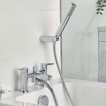 Bristan Apelo Bath Shower Mixer Tap Pillar Mounted - Chrome | Product Image