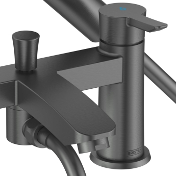Bristan Apelo Bath Shower Mixer Tap Pillar Mounted - Gun Metal | Product Image