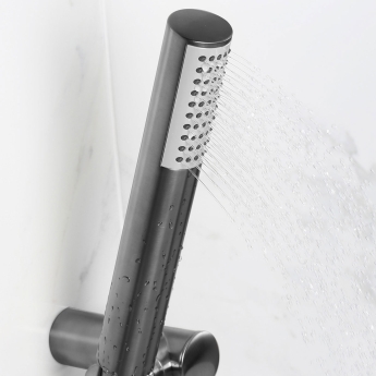 Bristan Apelo Bath Shower Mixer Tap Pillar Mounted - Gun Metal | Product Image