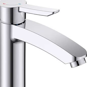 Bristan Apelo Eco Start Tall Basin Mixer Tap with Clicker Waste - Chrome | Product Image