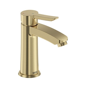 Bristan Apelo Eco Start Basin Mixer Tap with Clicker Waste - Brushed Brass | Product Image