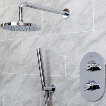 Bristan Artisan Dual Concealed Mixer Shower with Shower Handset and Fixed Head