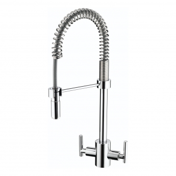 Bristan Artisan Professional Pull-Out Mono Kitchen Sink Mixer Tap Dual Handle - Chrome | Product Image