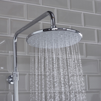 Bristan Buzz Thermostatic Bar Mixer Shower with Shower Rigid Riser Kit and Fixed Head - Chrome