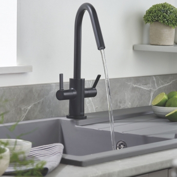 Bristan Cashew EasyFit Monobloc Kitchen Sink Mixer Tap - Black