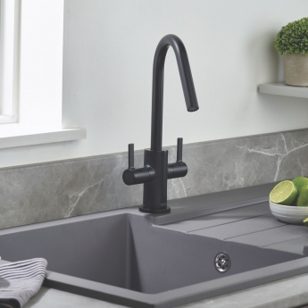 Bristan Cashew EasyFit Monobloc Kitchen Sink Mixer Tap - Black