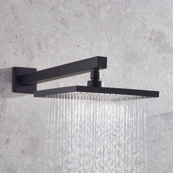 Bristan Cobalt Dual Concealed Mixer Shower with Shower Kit and Fixed Head - Black | Product Image