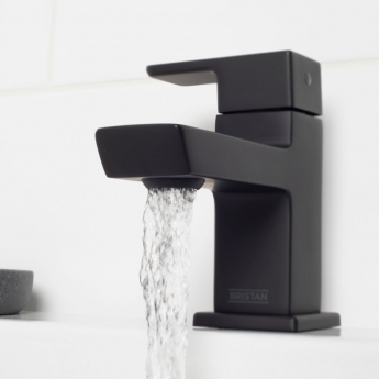Bristan Cobalt Bath Taps Pair Pillar Mounted - Black
