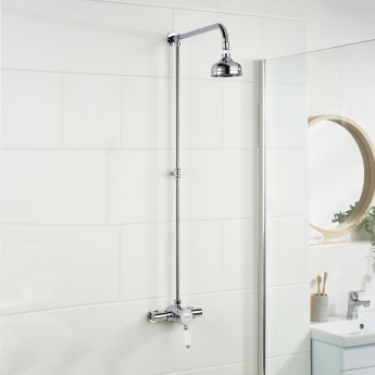 Bristan Colonial Sequential Exposed Mixer Shower with Shower Kit and Fixed Head