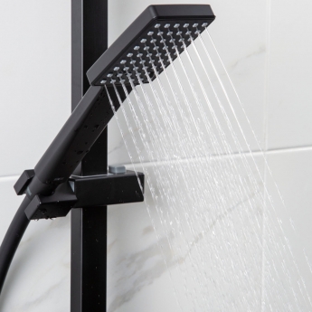 Bristan Craze Bar Mixer Shower with Shower Rigid Riser Kit and Fixed Head - Black
