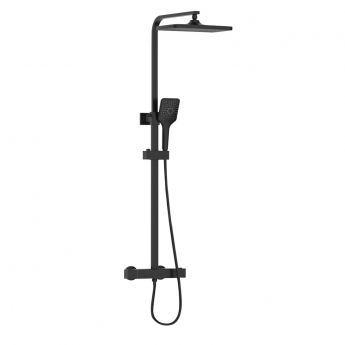 Bristan Craze Bar Mixer Shower with Shower Rigid Riser Kit and Fixed Head - Black