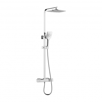Bristan Craze Thermostatic Bar Mixer Shower with Shower Rigid Riser Kit and Fixed Head - Chrome