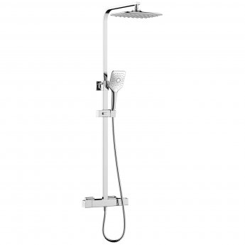Bristan Craze Thermostatic Bar Mixer Shower with Shower Rigid Riser Kit and Fixed Head - Chrome