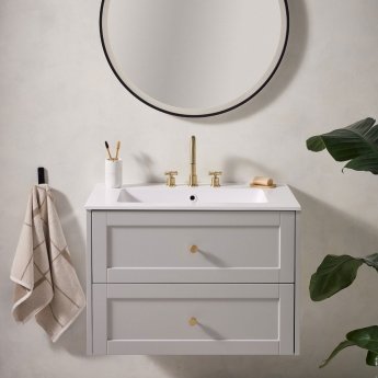 Bristan Cruzar 3-Hole Basin Mixer Tap Deck Mounted - Brushed Brass | Product Image