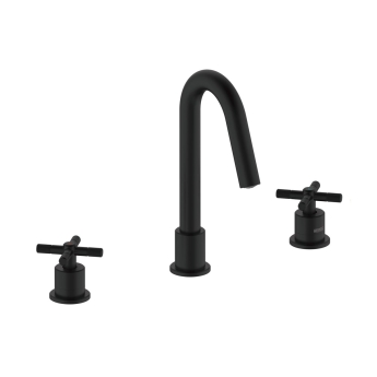 Bristan Cruzar 3-Hole Basin Mixer Tap Deck Mounted - Black | Product Image
