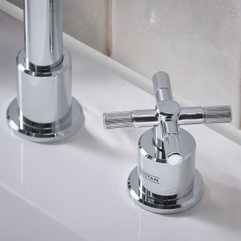 Bristan Cruzar 3-Hole Basin Mixer Tap Deck Mounted - Chrome | Product Image