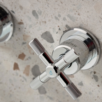 Bristan Cruzar 3-Hole Basin Mixer Tap Wall Mounted - Chrome | Product Image