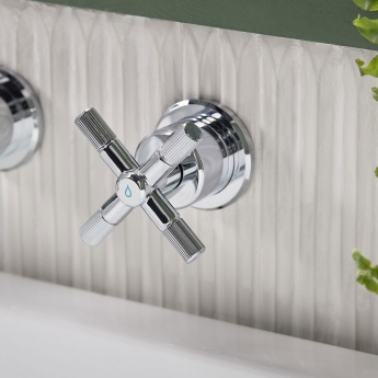 Bristan Cruzar 3-Hole Bath Filler Tap Wall Mounted - Chrome | Product Image