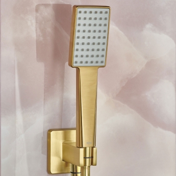 Bristan Cruzar Dual Concealed Mixer Shower with Fixed Head and Handset - Brushed Brass | Product Image