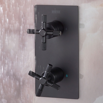 Bristan Cruzar Dual Concealed Mixer Shower with Shower Kit and Fixed Head - Black | Product Image