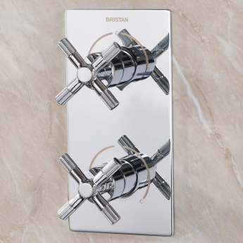 Bristan Cruzar Dual Concealed Mixer Shower with Shower Kit and Fixed Head - Chrome | Product Image