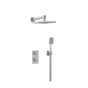 Bristan Cruzar Dual Concealed Mixer Shower with Shower Kit and Fixed Head - Chrome | Product Image
