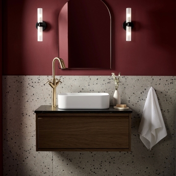 Bristan Cruzar Tall Basin Mixer Tap Deck Mounted - Brushed Brass | Product Image