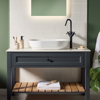 Bristan Cruzar Tall Basin Mixer Tap Deck Mounted - Black | Product Image