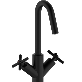 Bristan Cruzar Tall Basin Mixer Tap Deck Mounted - Black | Product Image
