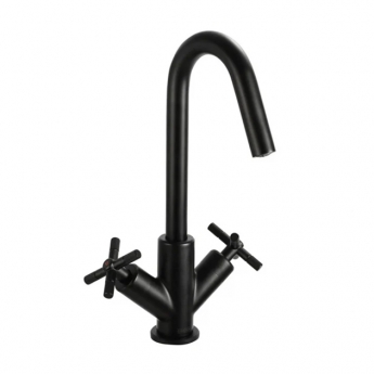 Bristan Cruzar Basin Mixer Tap with Clicker Waste - Black