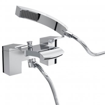 Bristan Descent Bath Shower Mixer with Kit Pillar Mounted - Chrome