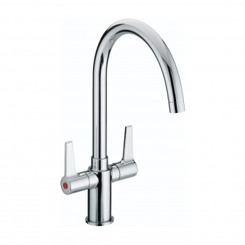 Bristan Design Utility Lever EasyFit Mono Kitchen Sink Mixer Tap Dual Handle - Chrome