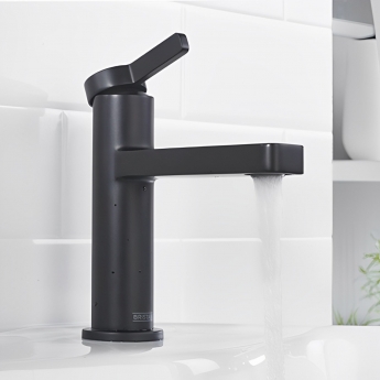 Bristan Elevar Basin Mixer Tap with Clicker Waste - Balck