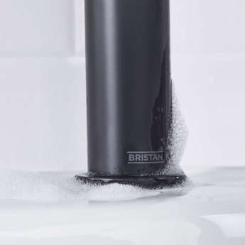 Bristan Elevar Basin Mixer Tap with Clicker Waste - Balck