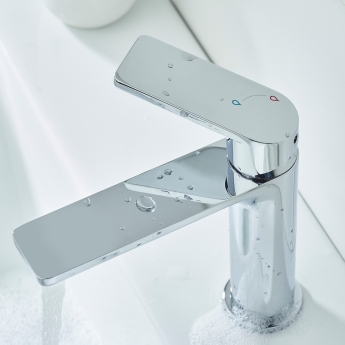 Bristan Frammento Eco Start Basin Mixer Tap with Clicker Waste - Chrome | Product Image