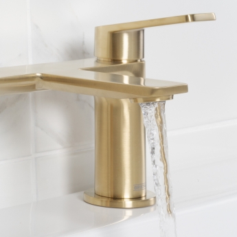 Bristan Frammento Bath Filler Tap Pillar Mounted - Brushed Brass | Product Image