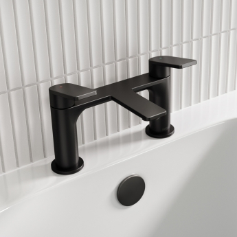 Bristan Frammento Bath Filler Tap Pillar Mounted - Black | Product Image