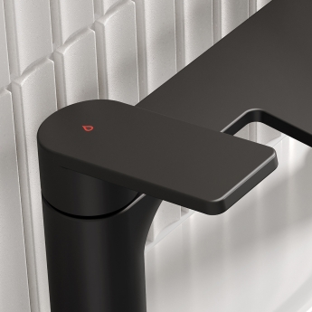 Bristan Frammento Bath Filler Tap Pillar Mounted - Black | Product Image