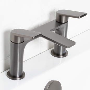 Bristan Frammento Bath Filler Tap Pillar Mounted - Gun Metal | Product Image