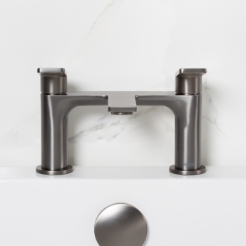 Bristan Frammento Bath Filler Tap Pillar Mounted - Gun Metal | Product Image