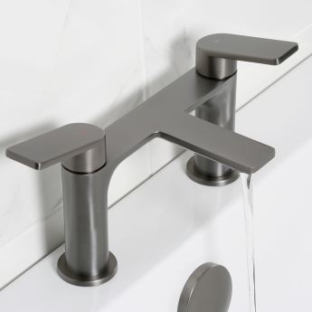 Bristan Frammento Bath Filler Tap Pillar Mounted - Gun Metal | Product Image