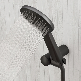 Bristan Frammento Bath Shower Mixer Tap Pillar Mounted - Black | Product Image