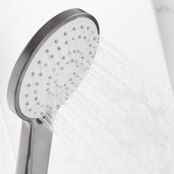 Bristan Frammento Bath Shower Mixer Tap Pillar Mounted - Gun Metal | Product Image